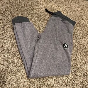 Hurley Men’s Jogger Sweatpants – Size Small – Gray – Drawstring Waist